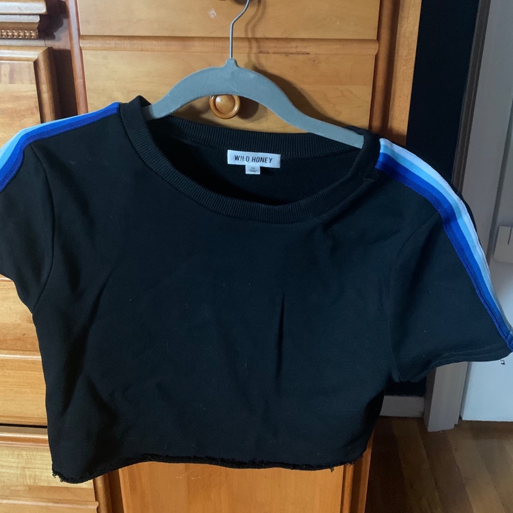 Wild Honey black and blue crop top